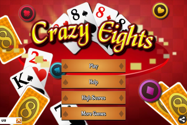 Crazy Eights Best Two-Player Card Game
